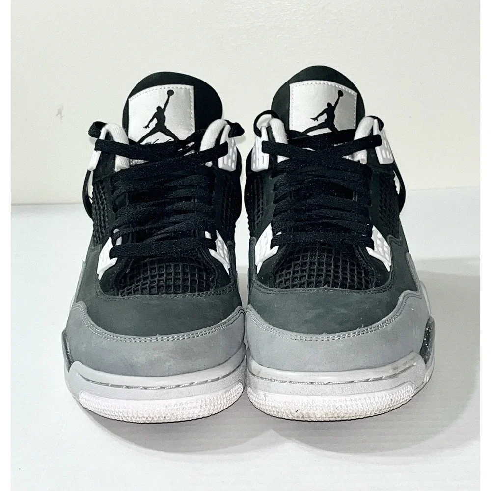Air Jordan 4 Fear Sneakers Men's 10.5 Black Gray FQ8138-002 Retro Basketball